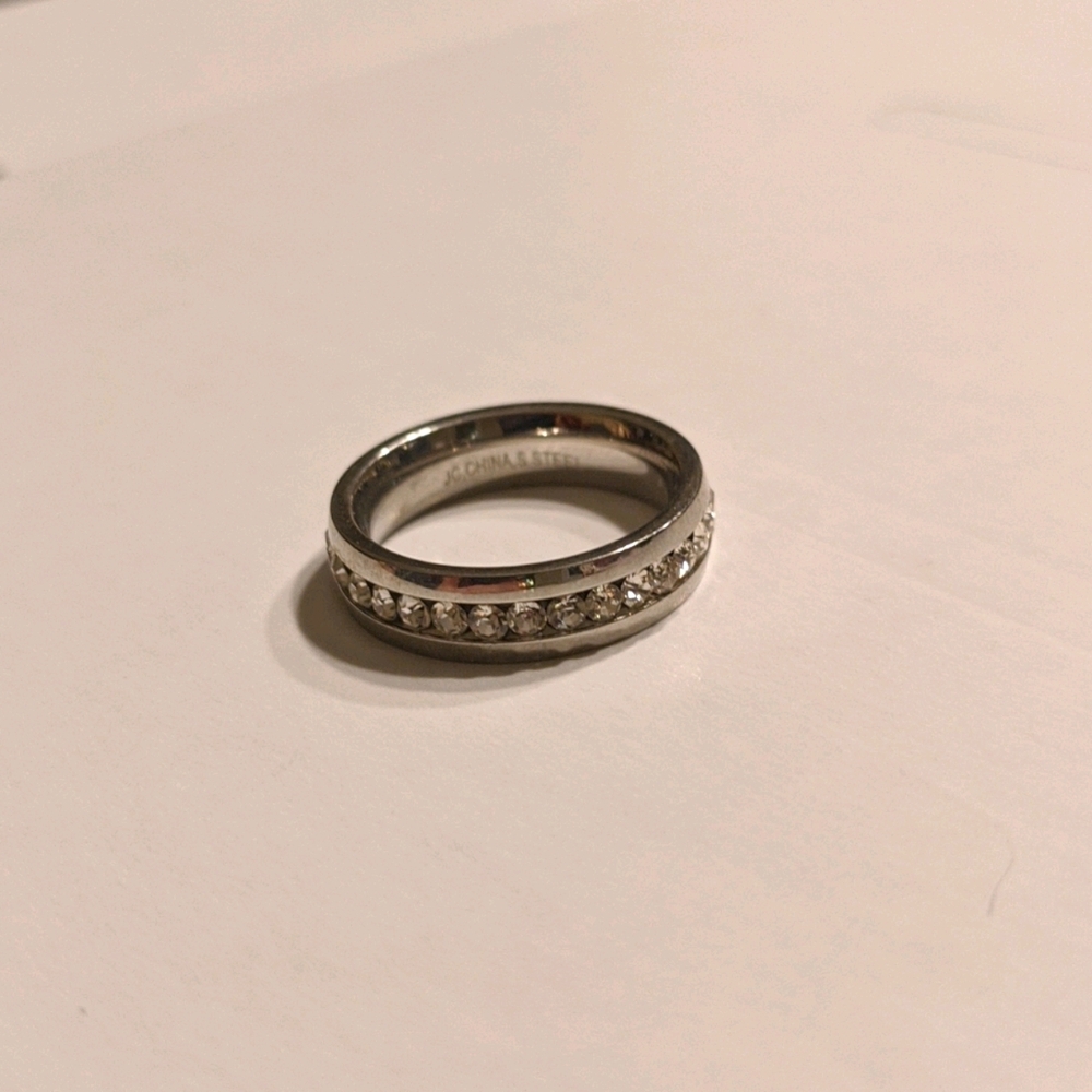 Stainless Steel CZ Infinity Band